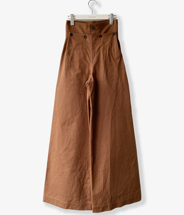 FUMIKA_UCHIDA/CANVAS HIGH-WAIST SAILOR PANTS(BROWN)