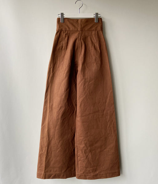 FUMIKA_UCHIDA/CANVAS HIGH-WAIST SAILOR PANTS(BROWN)