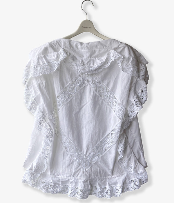 FUMIKA_UCHIDA/LAWN CUSHION TOP_OVERSIZED(WHITE)