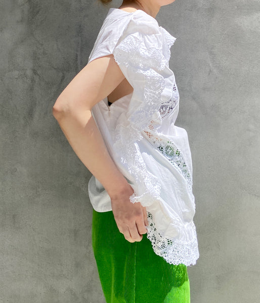 FUMIKA_UCHIDA/LAWN CUSHION TOP_OVERSIZED(WHITE)