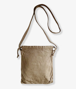 Aeta/DOUBLE FACED DRAWSTRING SHOULDER S(GRAY BEIGE)