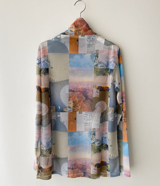 PHEENY/PRINT JERSEY DRAPE NECK(MULTI)