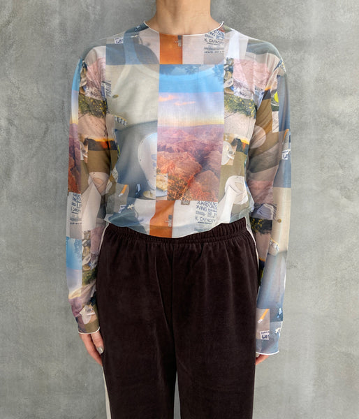 PHEENY/PRINT JERSEY CREW NECK(MULTI)