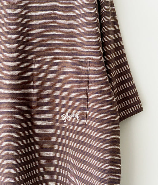 PHEENY/MULTI BORDER POCKET TEE(BROWN)