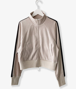 PHEENY/COTTON VELOURS ZIP JACKET(IVORY)