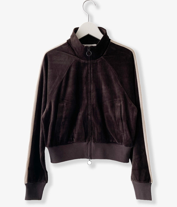 PHEENY/COTTON VELOURS ZIP JACKET(BROWN)