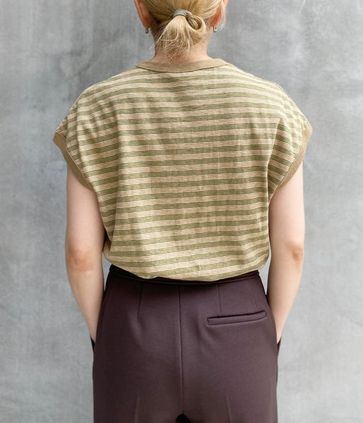 PHEENY/MULTI BORDER ENSEMBLE(KHAKI)