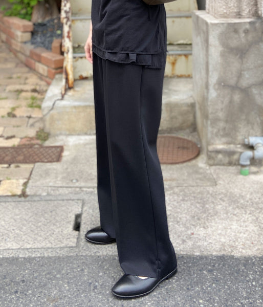 PHEENY/AMUNZEN 2 TUCK WIDE PANTS(BLACK)