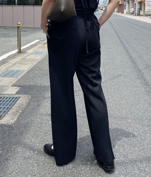 PHEENY/AMUNZEN 2 TUCK WIDE PANTS(BLACK)