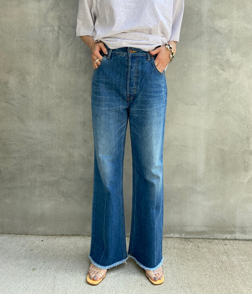 PHEENY/VINTAGE DENIM SEMI FLARED PANTS(INDIGO)