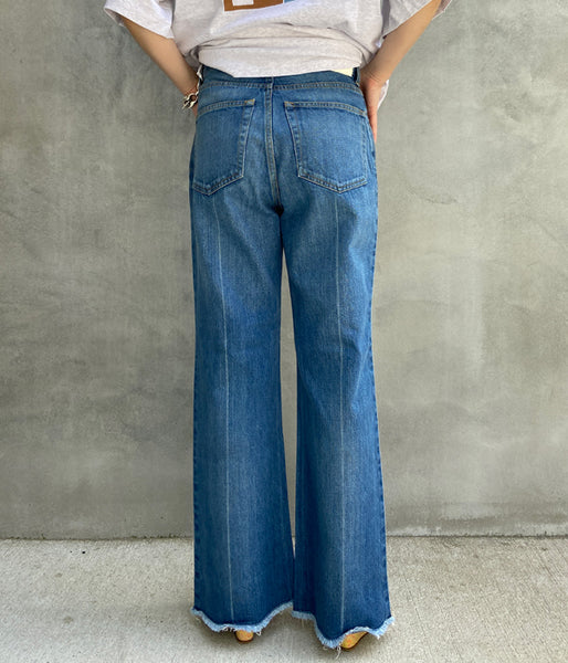 PHEENY/VINTAGE DENIM SEMI FLARED PANTS(INDIGO)