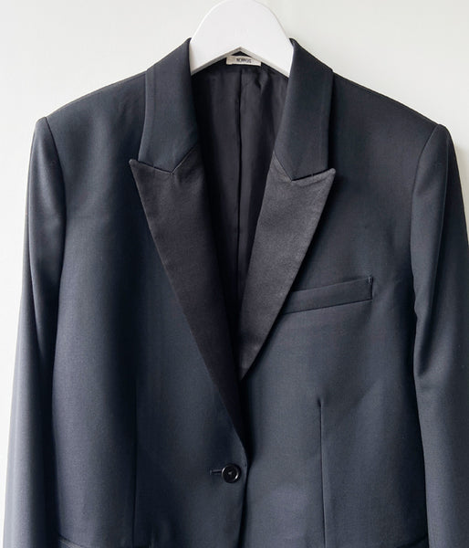 nowos/PEAK LAPEL JACKET(BLACK)