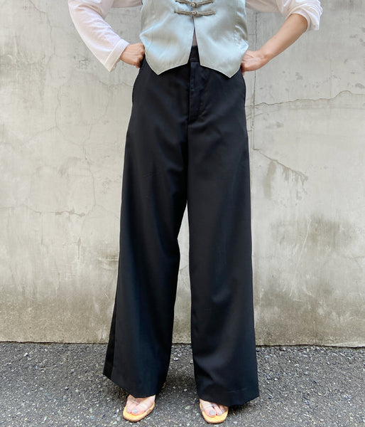 nowos/WOOL PANTS(BLACK)