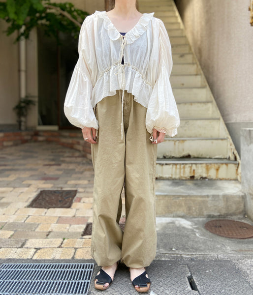 nowos/COTTON PANTS(BEIGE)