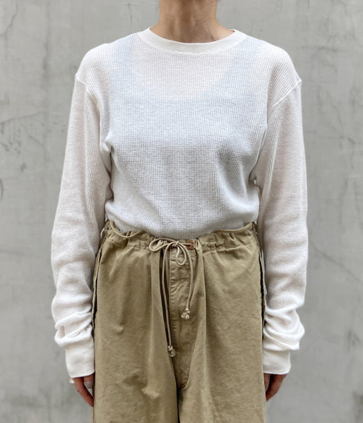 nowos/WAFFLE TOP(WHITE)