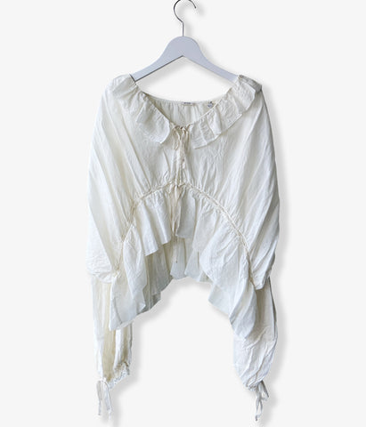 nowos/GATHER BLOUSE(WHITE)