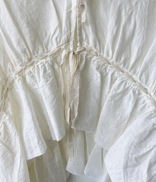 nowos/GATHER BLOUSE(WHITE)