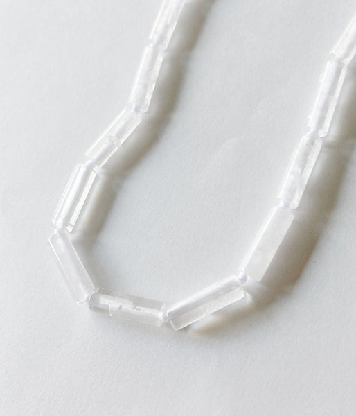 R.ALAGAN/FIBLA STONE COLLAR(TUBE QUARTZ)