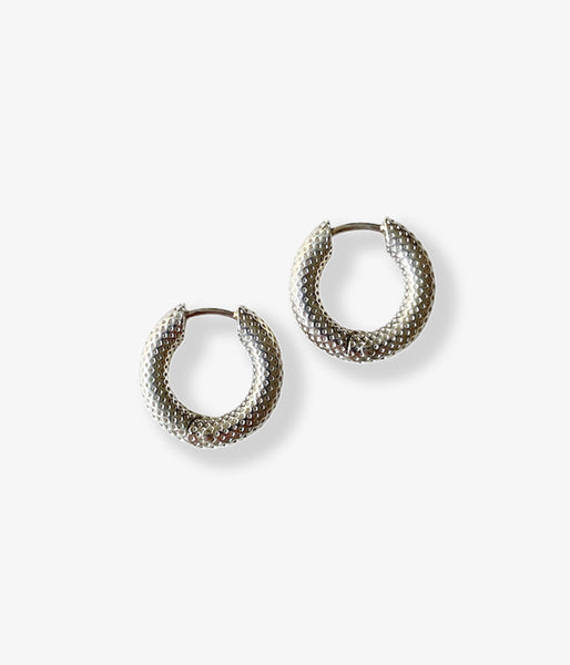 R.ALAGAN/TINY DOT HOOPS(SILVER)