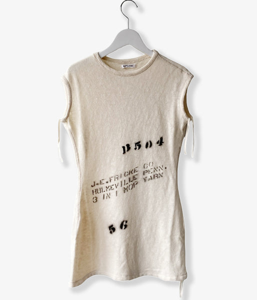 FUMIKA_UCHIDA/GAUZE JERSEY STENCIL SLEEVELESS(KINARI)