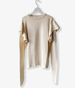 FUMIKA_UCHIDA/GAUZE JERSEY DOUBLE SLEEVE TOP(KINARI)