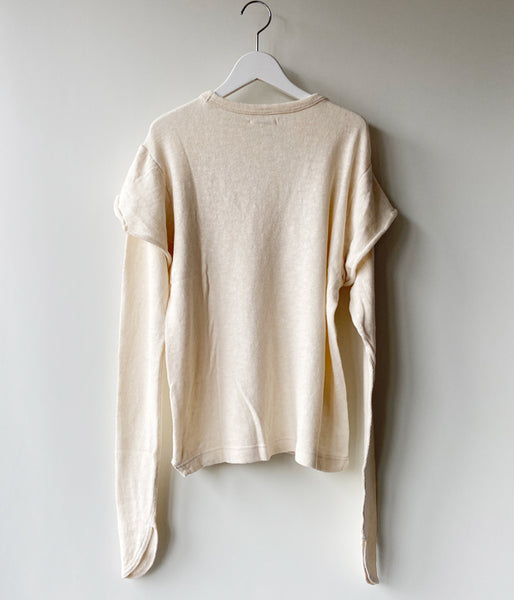 FUMIKA_UCHIDA/GAUZE JERSEY DOUBLE SLEEVE TOP(KINARI)