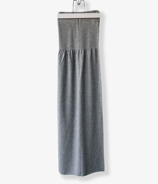 PHEENY/CASHMERE SILK WHOLEGARMENT SKIRT(GRAY)