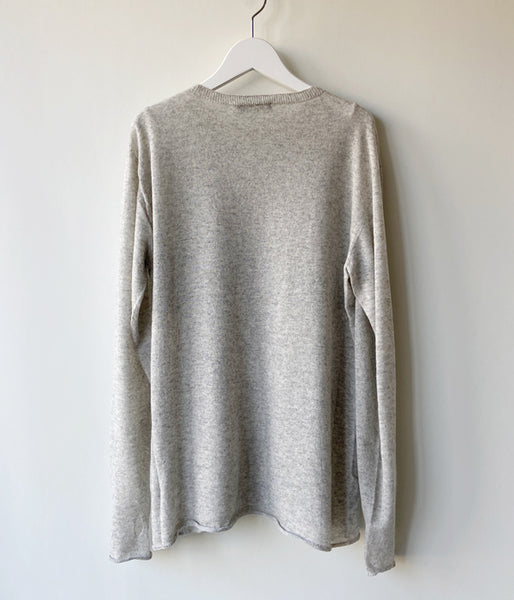 PHEENY/CASHMERE SILK WHOLEGARMENT SHEER L/S(L.GRAY)