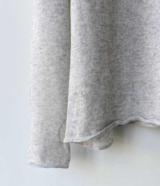 PHEENY/CASHMERE SILK WHOLEGARMENT SHEER L/S(L.GRAY)