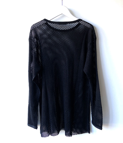 PHEENY/BULKY WOOL MESH L/S(BLACK)