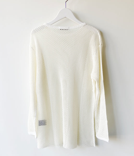 PHEENY/BULKY WOOL MESH L/S(IVORY)