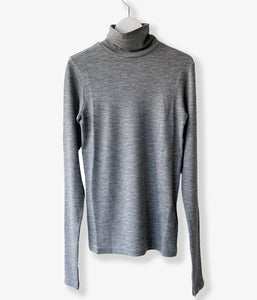 PHEENY/WOOL CIRCULAR RIB HIGH NECK(GRAY)