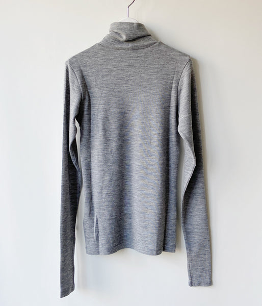 PHEENY/WOOL CIRCULAR RIB HIGH NECK(GRAY)