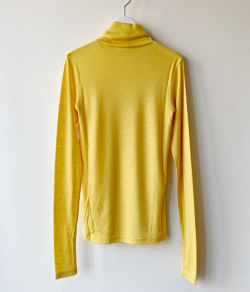 PHEENY/WOOL CIRCULAR RIB HIGH NECK(YELLOW)