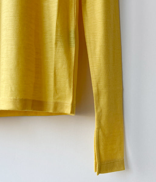 PHEENY/WOOL CIRCULAR RIB CREW NECK(YELLOW)