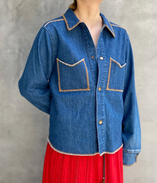 nowos/DENIM SHIRT(INDIGO)