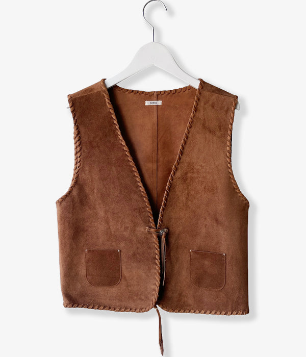 nowos/SUEDE VEST(BEIGE)