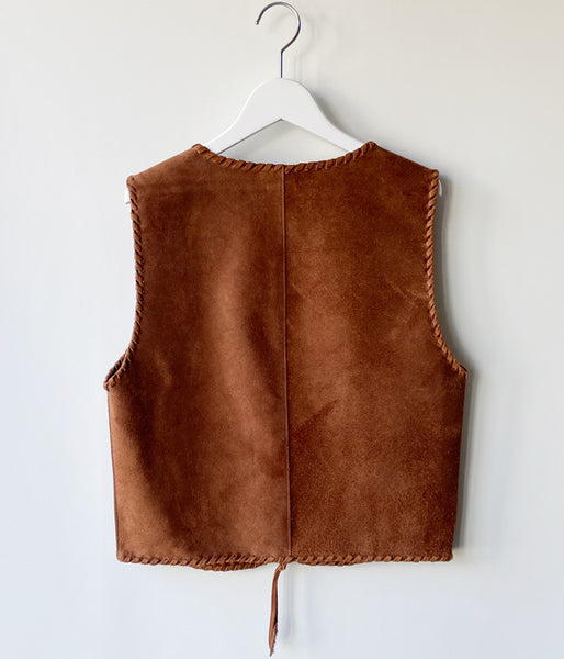 nowos/SUEDE VEST(BEIGE)