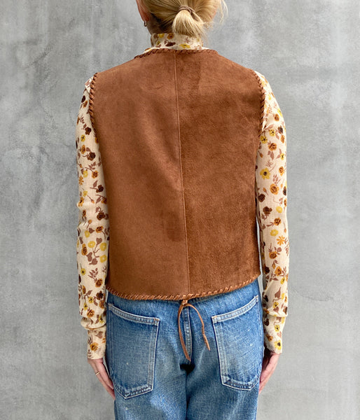 nowos/SUEDE VEST(BEIGE)