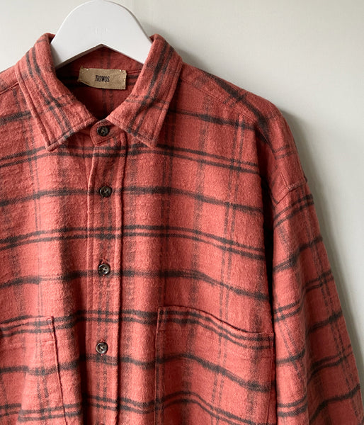 nowos/CHECK SHIRT(SMOKY ORANGE)