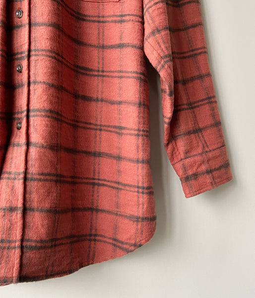 nowos/CHECK SHIRT(SMOKY ORANGE)