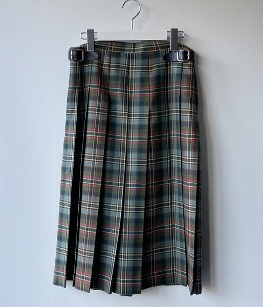 FUMIKA_UCHIDA/TARTAN PLAID BELTED PANTACOURT(PLAID MOSS)