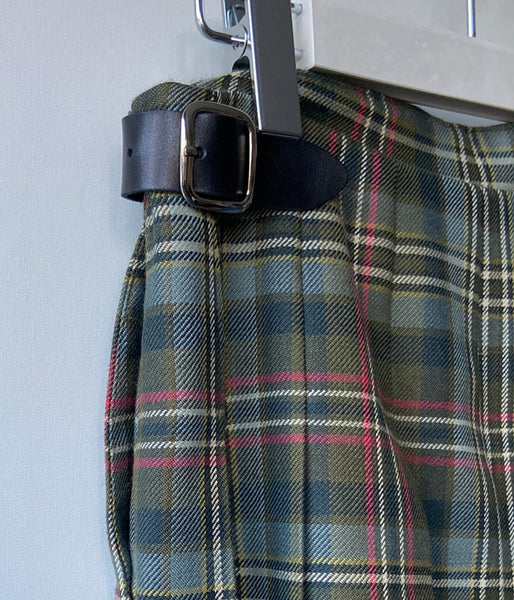 FUMIKA_UCHIDA/TARTAN PLAID BELTED PANTACOURT(PLAID MOSS)