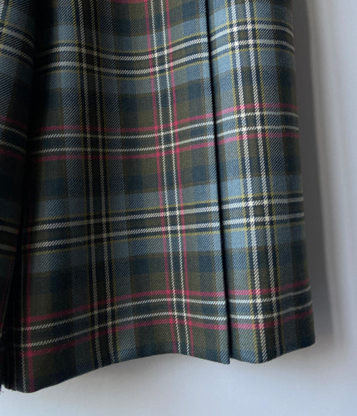 FUMIKA_UCHIDA/TARTAN PLAID BELTED PANTACOURT(PLAID MOSS)