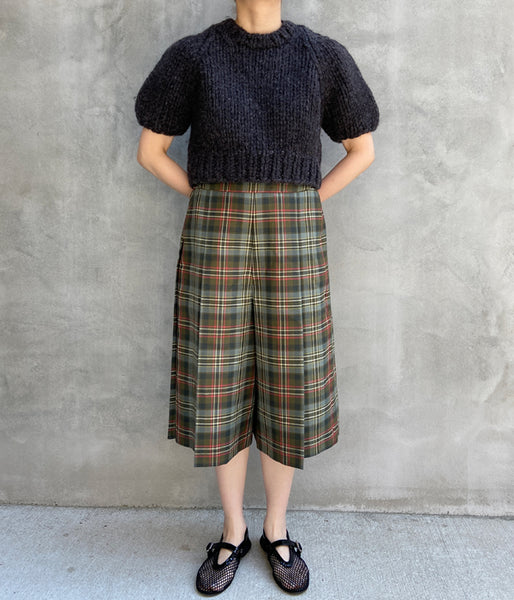 FUMIKA_UCHIDA/TARTAN PLAID BELTED PANTACOURT(PLAID MOSS)