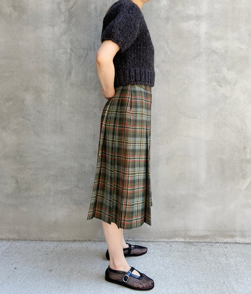 FUMIKA_UCHIDA/TARTAN PLAID BELTED PANTACOURT(PLAID MOSS)