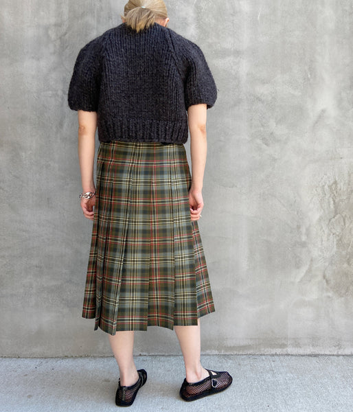 FUMIKA_UCHIDA/TARTAN PLAID BELTED PANTACOURT(PLAID MOSS)