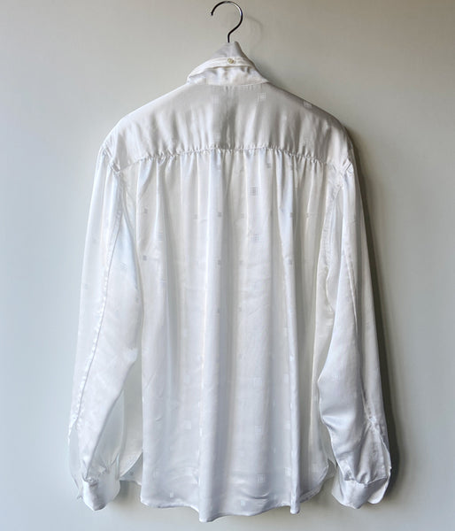 FUMIKA_UCHIDA/GEOMETRIC PATTERN HIGH-NECK SHIRT(WHITE)