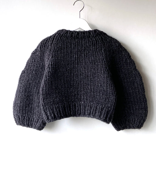 FUMIKA_UCHIDA/HAND KNITTED CARDIGAN(CHARCOAL)