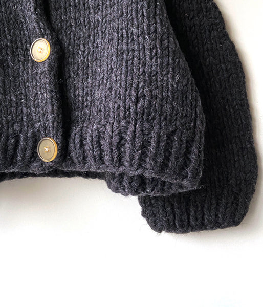 FUMIKA_UCHIDA/HAND KNITTED CARDIGAN(CHARCOAL)